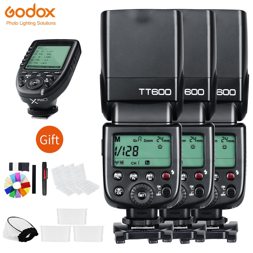 3x Godox TT600   ī޶ ÷ ǵ Ʈ (X..